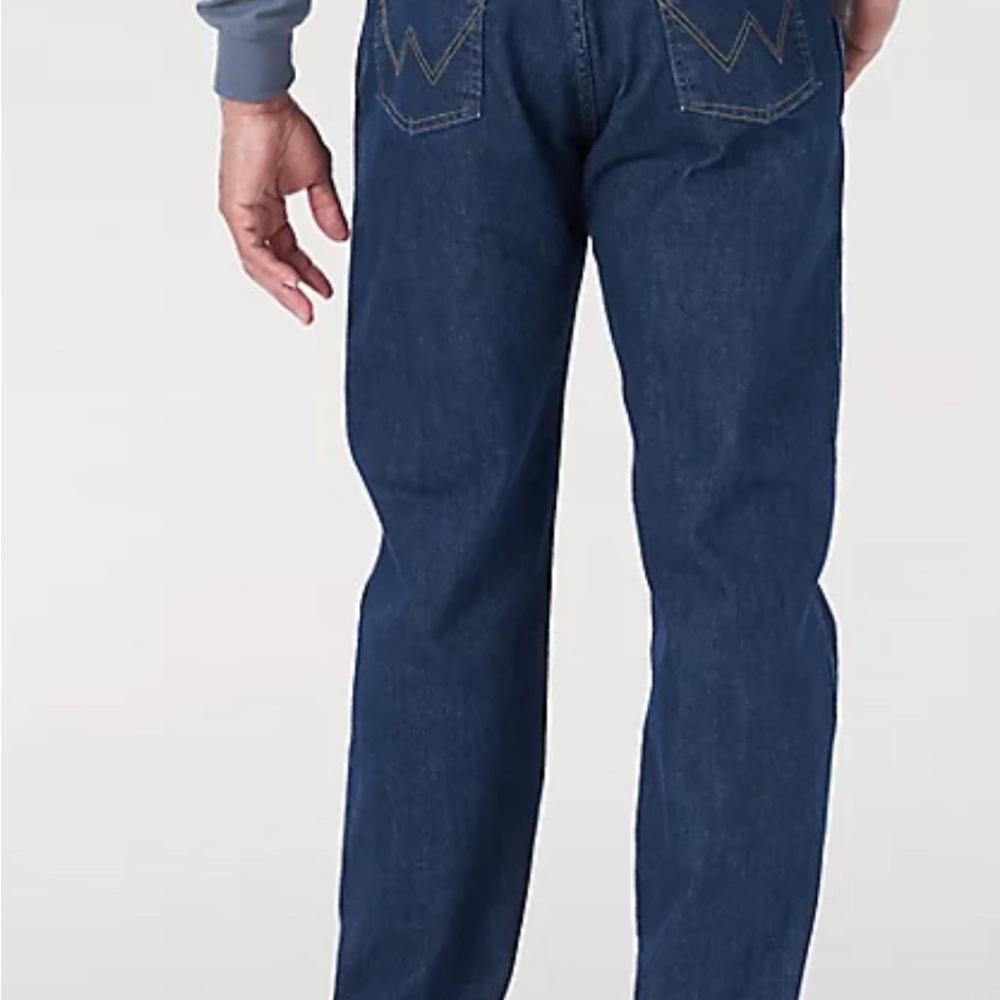 WRANGLER® FR FLAME RESISTANT ORIGINAL FIT JEAN Size 38x32 Medium Wash Men's - Picture 2 of 10